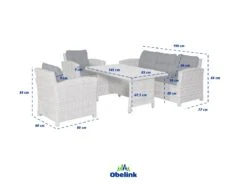 Outdoor Feelings Costa Rica 4-delige Loungeset -Beste Tuinmeubelen Winkel costarica4delig afmetingen ecommerce 472a