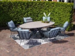 Outdoor Feelings Edson Carbon Black Light Teak 220 X 115 Tuintafel -Beste Tuinmeubelen Winkel outdoor feelings edson carbon black 220x115 tuintafel 3 ecommerce 395c
